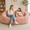 Pink, variant on Homefun 59" Plush Bean Bag Sofa Chair,High Density Foam Filled Lazy Couch, Modern Chenille Floor Lounger with 2 Pillows,Comfy Accent Sofa,Emerald