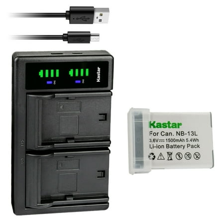 Kastar 1-Pack NB-13L Battery and LTD2 USB Charger Replacement for Canon PowerShot SX740 HS G1 X Mark III PowerShot G5 X PowerShot G5 X II PowerShot G7 X PowerShot G7 X Mark II Camera