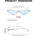 thumbnail image 3 of Gafas de sol FEISEDY Small Cat Eye para mujer PUNK Party Metal, 3 of 4
