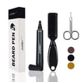 thumbnail image 1 of Relleno de lápiz para barba para hombres, resistente al sudor, resistente al agua, de larga duración y acabado natural, lápiz de barbero que mejora la forma de reparación del bigote del vello facial (, 1 of 8
