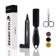 thumbnail image 1 of Relleno de lápiz para barba para hombres, resistente al sudor, resistente al agua, de larga duración y acabado natural, lápiz de barbero que mejora la forma de reparación del bigote del vello facial (, 1 of 8