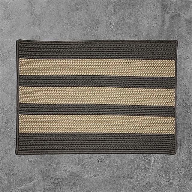 Colonial Mills Rug BT29R048X048S 4 x 4 ft. Boat House Square Braided Rug Gray