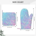 thumbnail image 4 of Kll Fantasy Gradient Oven Gloves And Pot Holders Grill Gloves - Oven Gloves And Pot Holders, Non-Slip Cooking Gloves With Recycled Pads, 4 of 9