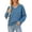 Blue, variant on yillto Womens Sweater Knit V Neck Ruffled Long Sleeve Tops Soft Warm Pullover Sweaters for Fall Winter