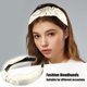 thumbnail image 2 of Seda Anudada Diadema, Pelo Diadema para Mujeres, Blanco, 1.2 Pulgadas Ancho, 2 of 7