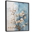 thumbnail image 2 of Designart "Escaping Among White Dogwood Blossoms V" Dogwood Floater Framed Canvas Wall Art, 2 of 5