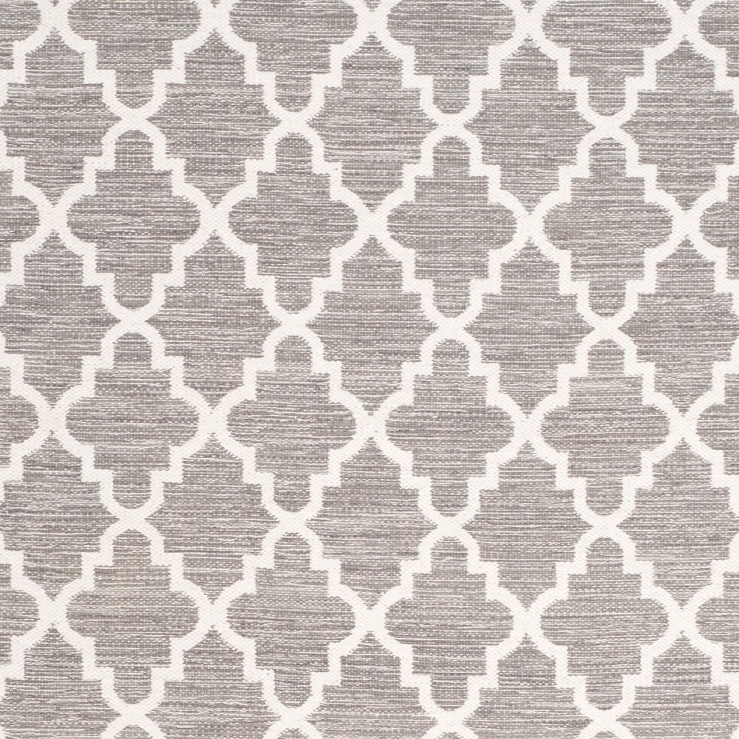 SAFAVIEH Montauk Crispian Geometric Quatrefoils Cotton Area Rug, Grey/Ivory, 10' x 14'