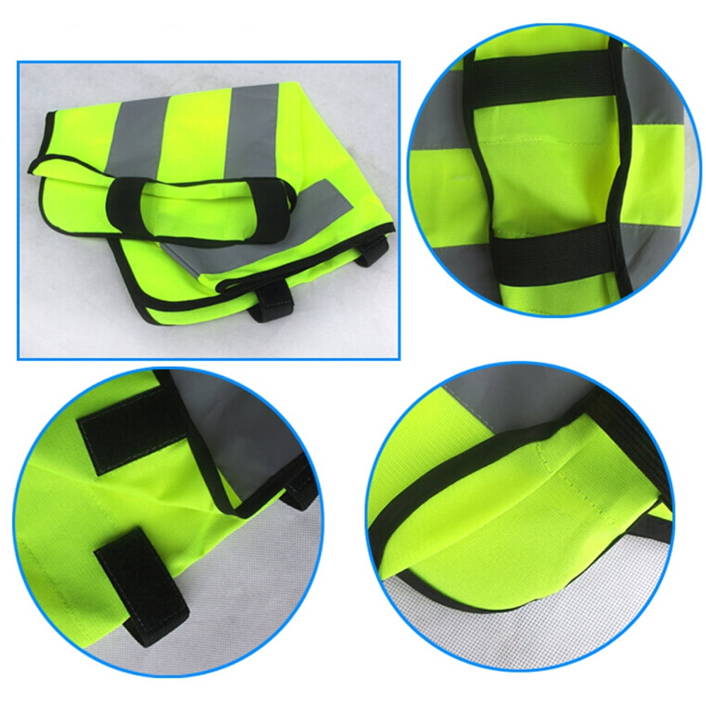 Toptie 10 Pack Child Safety Vest For Outdoors Sports, Traffic Vest Construction Worker Vest, Preschool Uniforms-NeonGreen1