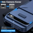 thumbnail image 2 of ELEHOLD Case for Google Pixel 9/9pro, Shockproof Anti-Scratch Protective Phone Case Slide Camera Lens Cover,Blue, 2 of 6