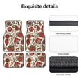 thumbnail image 5 of ZICANCN Waterproof Car Floor Mats Full Set, Traditional Red Paisley Floral Automotive Carpet Mats for Vehicle Trucks Suv Jeep, 4 Pieces, 5 of 6