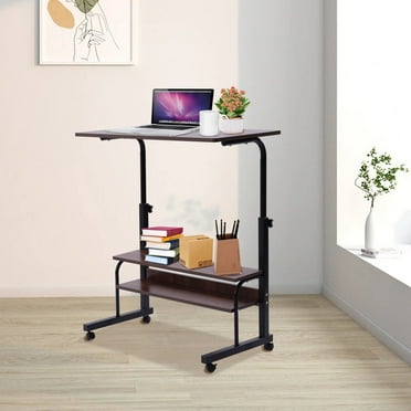 Techni Mobili Sit-to-Stand Rolling Adjustable Height Laptop Cart With ...
