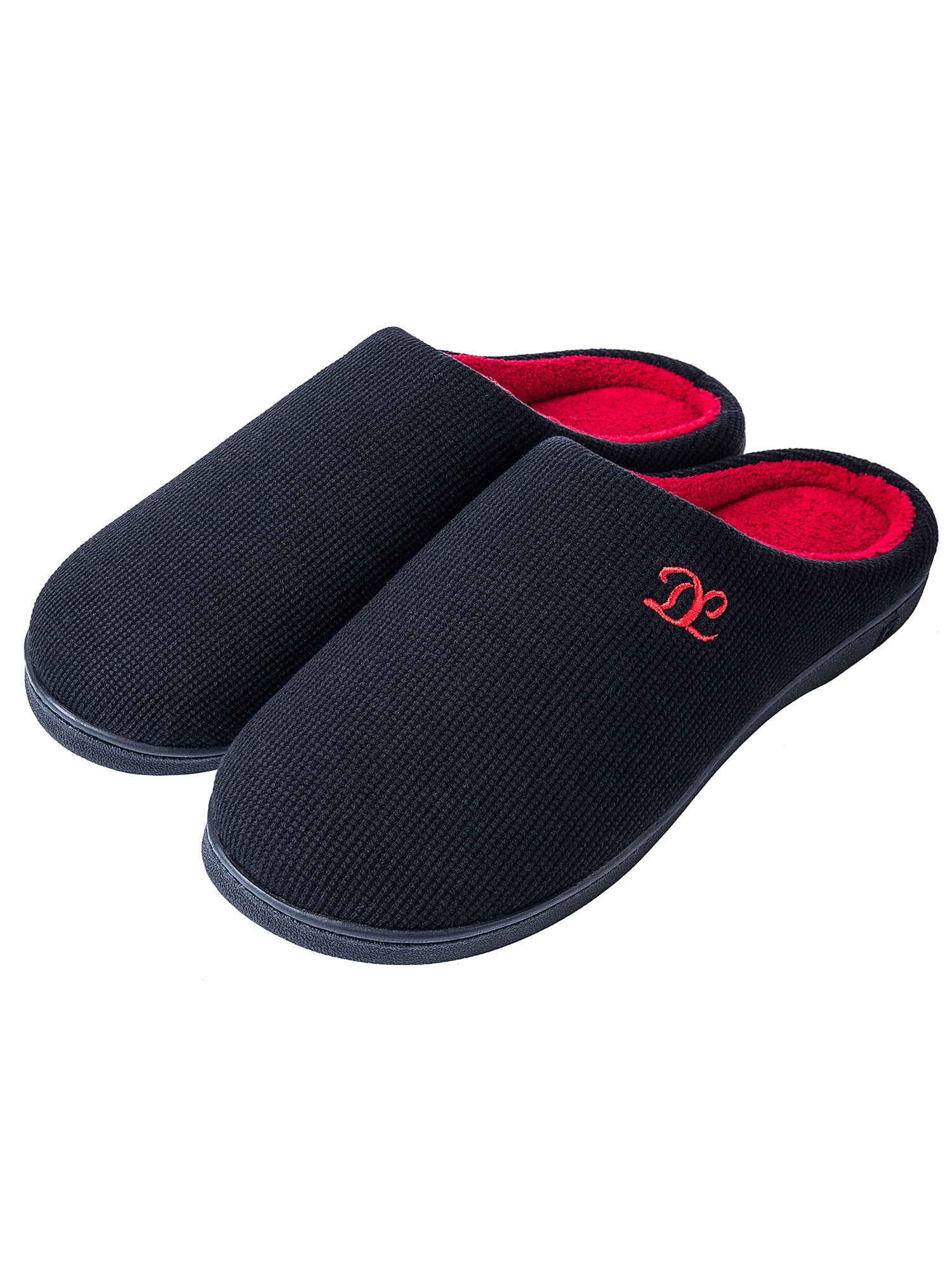 DL Mens Memory Foam House Slippers Slip on, Comfy Soft Indoor Home ...