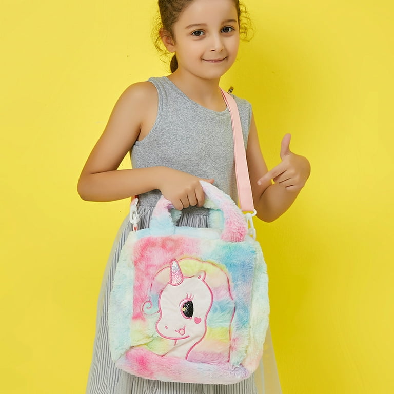 Unicorn Handbag, Plush Backpacks, Children's Bag, Crossbody Bag
