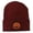 Maroon, variant on Halloween Surprised Jack o Lantern Embroidered Long Beanie - Maroon OSFM