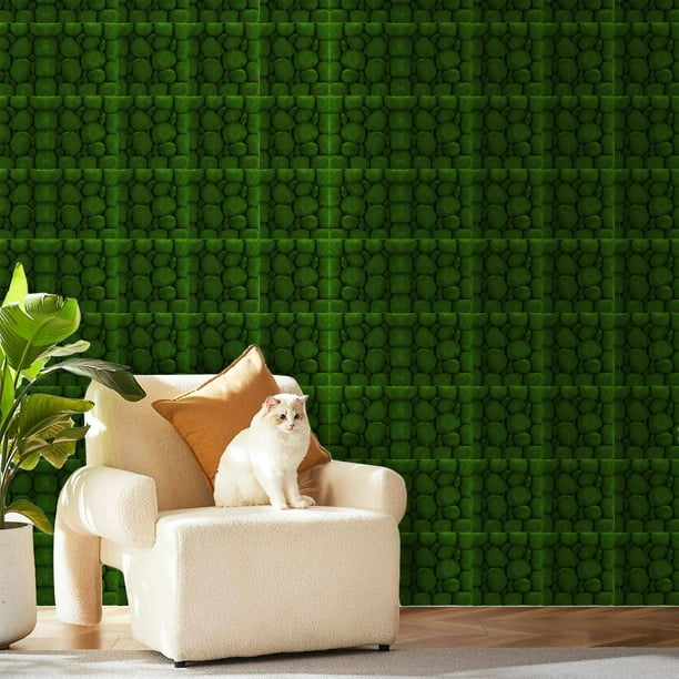 FENGGUIQU 2Ud De Jardín Con Paneles De Musgo Verde Artificial Para Ambientes Relajantes