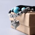 thumbnail image 4 of Collar tribal en capas Timcorr Bohemia falso turquesa trenzado colgante, 4 of 8