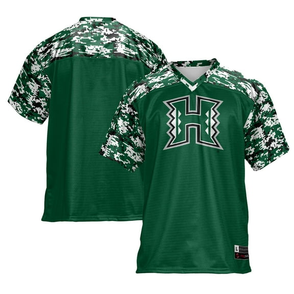 Men's GameDay Greats Green Hawaii Rainbow Warriors Football Jersey