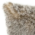 thumbnail image 2 of SAFAVIEH Dusty Fur Solid Plush Pillow, Grey, 2 of 3