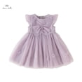 thumbnail image 2 of Vestido de princesa para niña Dave Bella 2024 nuevo verano para niños bebé sin mangas púrpura malla noble lindo dulce encanto fiesta DB2240790, 2 of 5