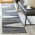 thumbnail image 2 of SAFAVIEH Striped Kilim Juniper Striped Area Rug, Black/Ivory, 7' x 7' Square, 2 of 7