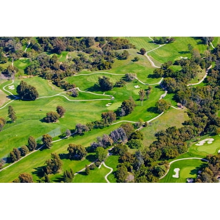 - Aerial view of Ojai Valley Inn Country Club Golf Course in Ventura County, Ojai, California Print Wall Art