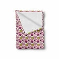 thumbnail image 2 of Hearts Soft Flannel Fleece Throw Blanket, Hearts in Pastel Tones Love Theme Romance Relationship, Cozy Plush for Indoor and Outdoor Use, 50" x 60", Dark Magenta Purple, by Ambesonne, 2 of 6