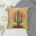 thumbnail image 2 of Nawypu  Throw Pillow Cover Brown Arizona Desert Cactus at Sunset Old Southwest Square Decorative Throw Pillow Cushion Case for Home Couch Living Room Bed Sofa Car Pillowcase, 2 of 5