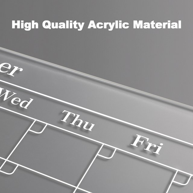 Fridge Calendar, Clear Acrylic Magnetic Monthly and Weekly Planning Board for Fridge Calendar 40x30cm