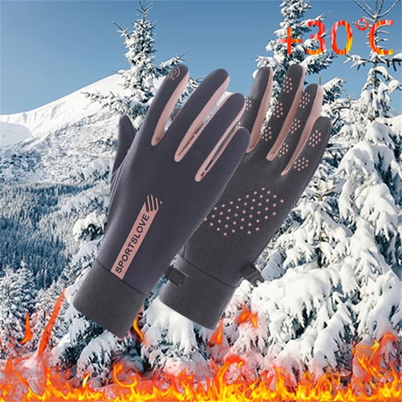 WHEANG Winter Gloves Winter Touchscreen Gloves Fleece Lined Warm Soft Polyester Windproof Pink One Size 2026 Sales Under $1