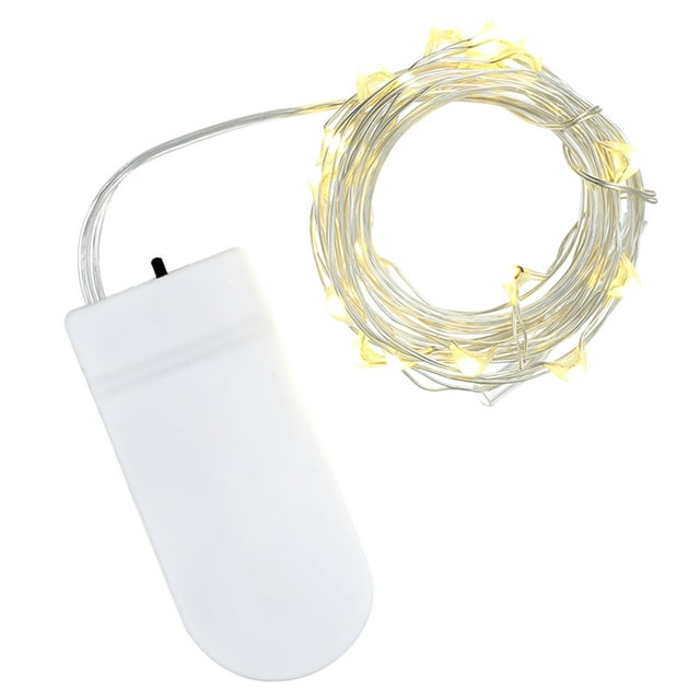 LED Cadena de luz Alambre de cobre Luces navideñas de hadas Funciona con pilas para interiores al a TOMSHOO Cadena de lámpara