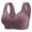 Purple, variant on 2 Pack Bras for Women No Underwire Fixed Cup Front Snap Mature Thin Bralettes Wireless Underwear,Purple,40