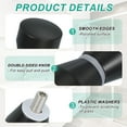 thumbnail image 3 of Uxcell Glass Shower Door Handle, Aluminum Alloy Back-to-Back Knob for Replacement Black, 3 of 7
