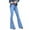 Light Blue, variant on Idoravan Straight Jeans for Women Fashion Women's High Waist Loose Pocket Lace-Up Flared Pants Stretch Cow Jeans Pants Black M