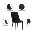 thumbnail image 4 of Leejay Faux Leather Dining Chair for Kitchen Dining Room,Black(Set of 6), 4 of 5