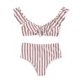 thumbnail image 2 of WREESH Bikini Rehausseur Rayé Taille Haute pour Femmes Ensemble Deux Pièces, 2 of 4