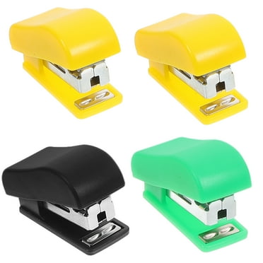Eease 4pcs Cartoon Mini Desktop Stapler Hand Stapler Office Home Stapler (Random Color)