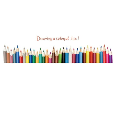 Bamboo Wall Sticker - PVC Pencils Pattern DIY Ornament Wall Sticker Decal Mural 50 x 70cm