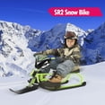 thumbnail image 2 of RYDR - SR2 Snow Runner Sled Bike (Lime) - Winter Bike for Children, Rubber Handles, Adjustable Seat, Rider Comfort, Leash for Uphill Easy Drag, Toboggan Sled, Winter Season, 2 of 7