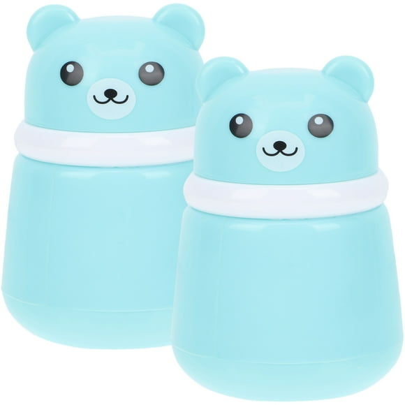 Caja de polvo para el cuerpo de 2 piezas Polvo de polvo y recipiente Caja de polvo de polvo en forma de oso