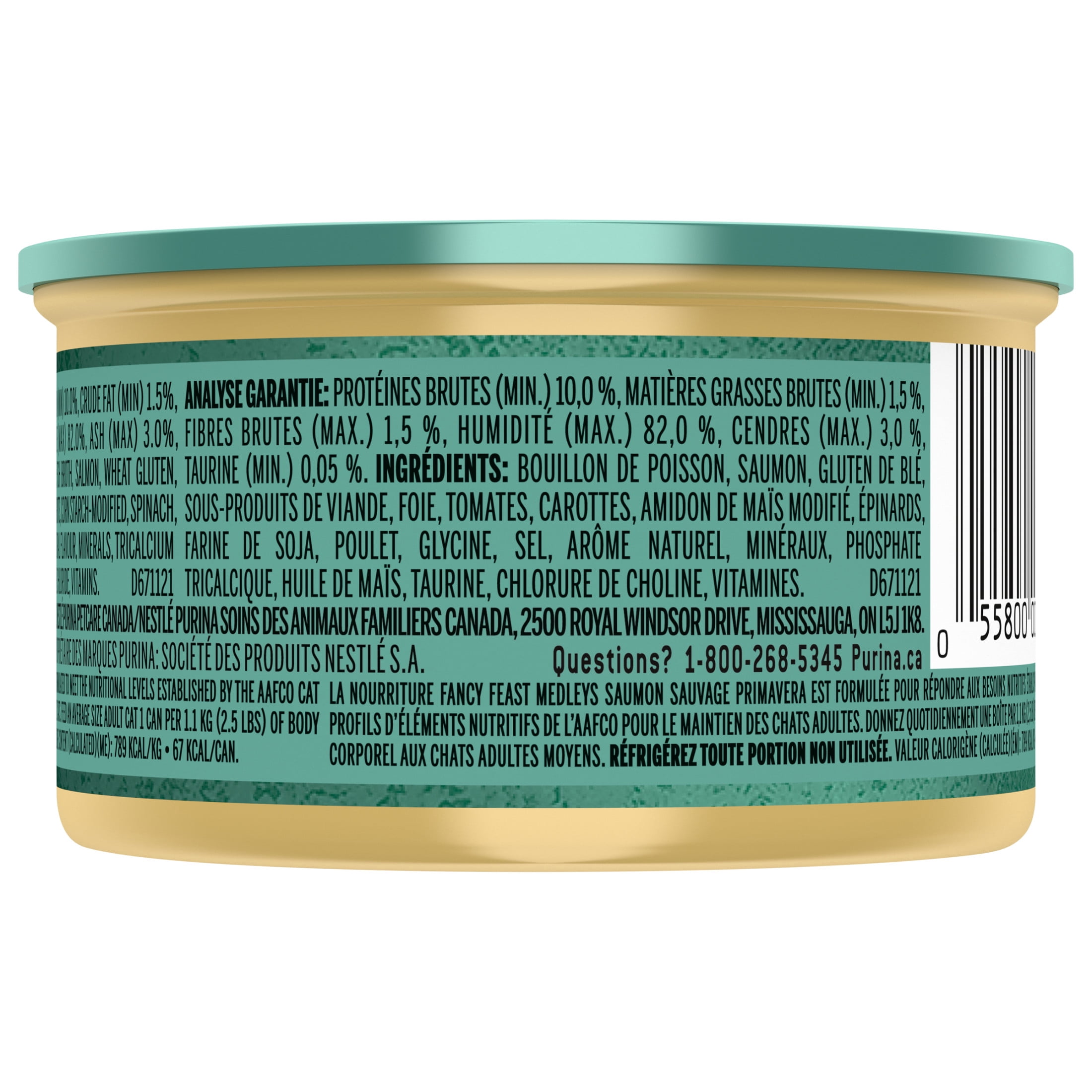 Fancy Feast Medleys Wild Salmon Primavera in a Silky Broth, Wet Cat Food 85 g