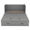 thumbnail image 4 of Queen Murphy Bed Cabinet with USB Port and a Large Drawer, Space-Saving Chest Cube Bed, Solid Wood Storage Bed can be Folded into a Cabinet,for Small Spaces Apartments Studio Guest Room, Gray, 4 of 7