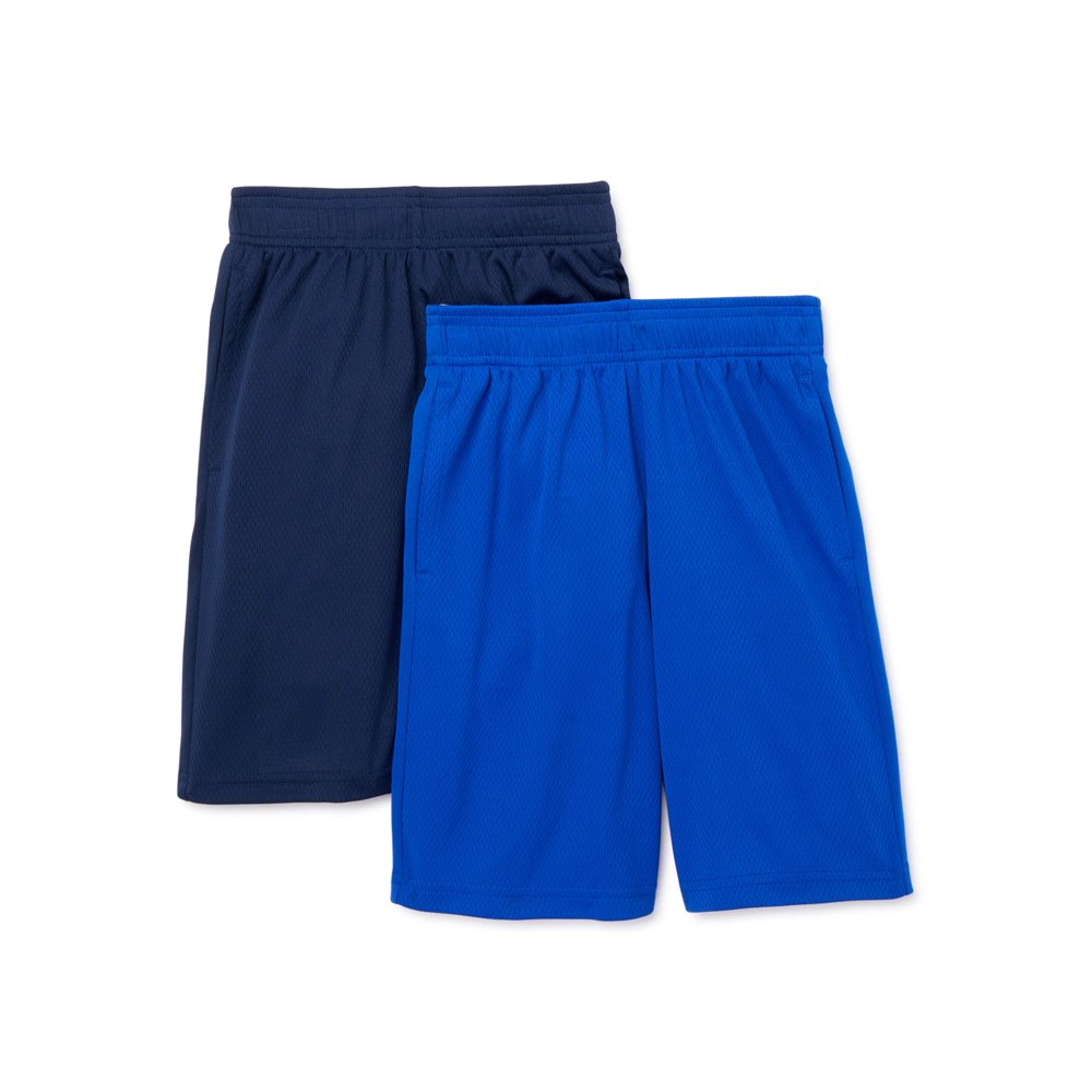 Athletic Works Athletic Works Boys Core DriWorks 2Pack Shorts, Sizes