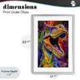 thumbnail image 4 of Stupell Industries Bohemian Paint Splatter Urban T-Rex Gray Framed Print Under Glass, 17 x 23, by Creative Studio, 4 of 8