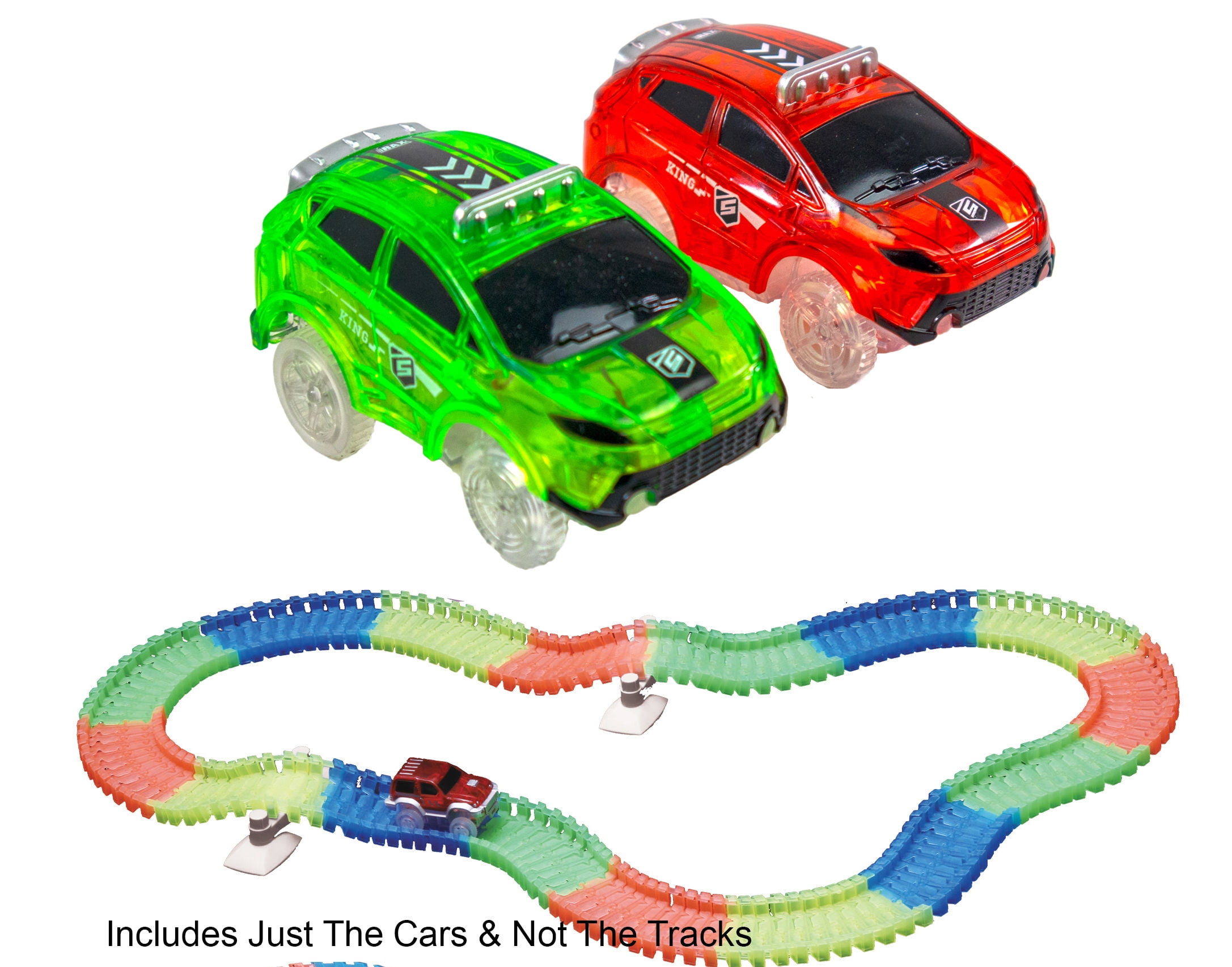 Cars for Magic Tracks Glow in the Dark Amazing Racetrack Light Up Car Race New!