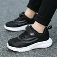 thumbnail image 2 of mgoYE Girls' Running Shoes Kids Slip on Sneakers Lightweight Breathable Tennis Running Walking Gym Athletic Shoes for Little/Big Kid Sneakers Girls|Black 2, 2 of 9