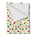 thumbnail image 2 of Peppers Soft Flannel Fleece Blanket, Chili Pepper Pattern with Colorful Digital Vegetable Art Design Composition Vegan, Cozy Plush for Indoor and Outdoor Use, 50" x 60", Multicolor, by Ambesonne, 2 of 5