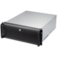 thumbnail image 1 of Rosewill 4U Server Chassis Rackmount Case | 8 3.5" HDD Bays, 3 5.25" Devices | ATX, CEB Compatible | 2 Front 120mm Fans, 2 Rear 80mm Fans | 2x USB 3.0 | Front Panel Lock | Silver/Black - RSV-R4000U, 1 of 6