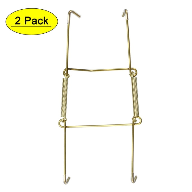 Soporte para platos U de 6" de Uxcell, acero inoxidable, hierro, galvanizado, paquete de 2
