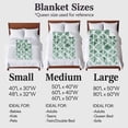 thumbnail image 4 of Abstract Color Blcok Flannel Blanket for Bed,Travel and Camping, Sage Green Modernism Watercolor Super Soft Cozy Blanket for All Seasons 60"x80", 4 of 7