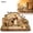 Beige, variant on He Is Risen Easter 2D FLAT Wooden Block, Christian Resurrection Table Wooden Sign, Religious Home Decor, Empty Tomb Cross Wood Shelf, Easter Appreciation Gift